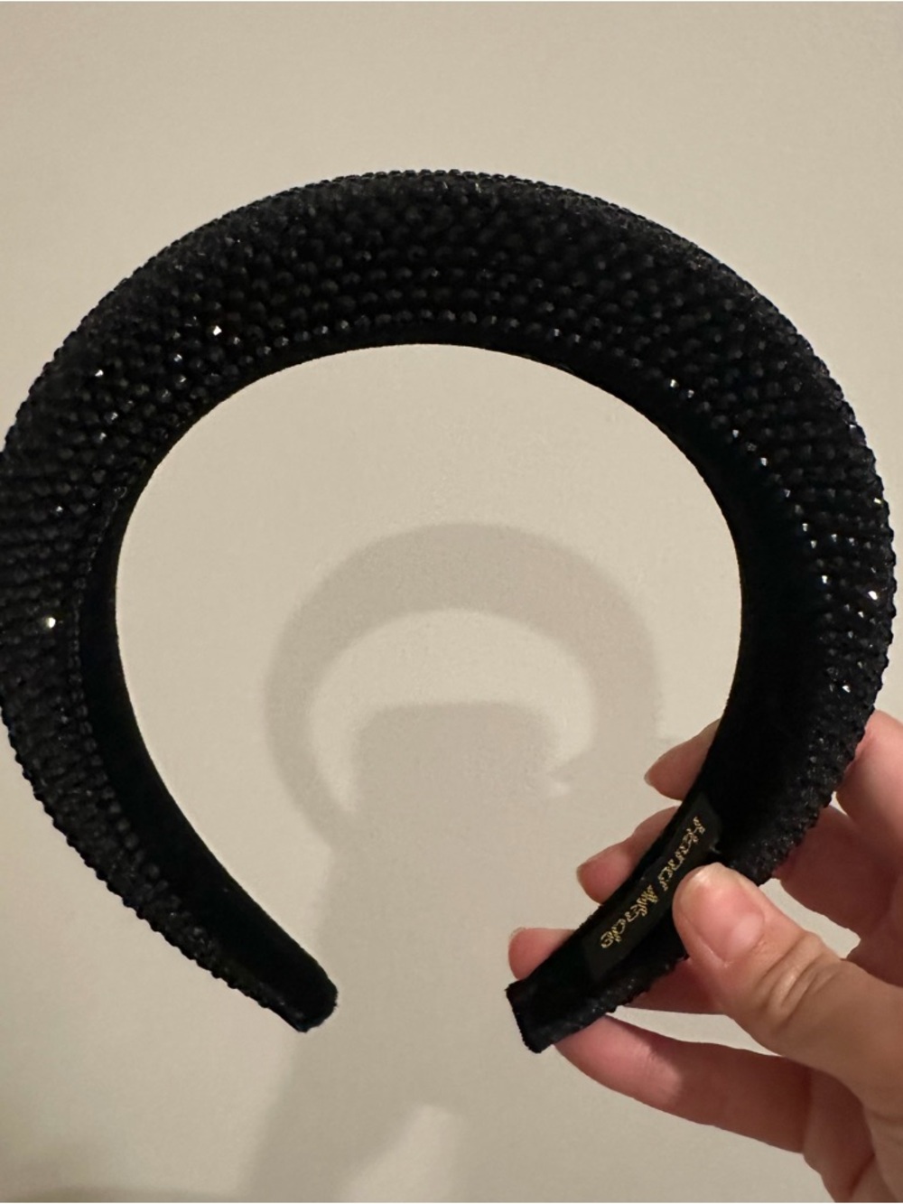 Urban Outfitters Black Crystal Padded Headband